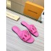 Louis Vuitton LV Isola Flat Slides In Pink Calfskin