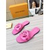 Louis Vuitton LV Isola Flat Slides In Pink Calfskin