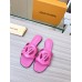 Louis Vuitton LV Isola Flat Slides In Pink Calfskin