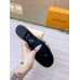 Louis Vuitton LV Isola Flat Slides In Gold Metallic Leather