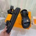 Louis Vuitton LV Sunset Comfort Flat Sandals In Black Leather