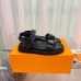 Louis Vuitton LV Sunset Comfort Flat Sandals In Black Leather