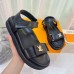 Louis Vuitton LV Sunset Comfort Flat Sandals In Black Leather