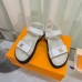Louis Vuitton LV Sunset Comfort Flat Sandals In White Leather