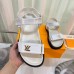 Louis Vuitton LV Sunset Comfort Flat Sandals In White Leather