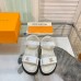 Louis Vuitton LV Sunset Comfort Flat Sandals In White Leather