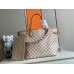 Louis Vuitton Damier Azur Neverfull MM Bag With Braided Strap N50047