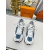 Louis Vuitton Women's Run 55 Sneakers In Blue Monogram Denim