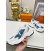 Louis Vuitton Women's Run 55 Sneakers In Blue Monogram Denim