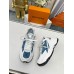Louis Vuitton Women's Run 55 Sneakers In Blue Monogram Denim