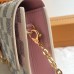 Louis Vuitton Croisette Chain Wallet In Damier Azur Canvas N60357