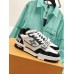Louis Vuitton Men's LV Trainer Sneakers in Black Denim with Mesh