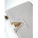 Louis Vuitton Capucines Mini Bag in White Taurillon Leather M23456
