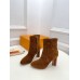 Louis Vuitton Silhouette Ankle Boots in Brown Suede Leather