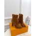 Louis Vuitton Silhouette Ankle Boots in Brown Suede Leather