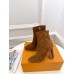 Louis Vuitton Silhouette Ankle Boots in Brown Suede Leather