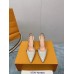 Louis Vuitton Blossom Slingback Pumps 75mm in Cream Patent Leather