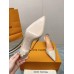 Louis Vuitton Blossom Slingback Pumps 75mm in Cream Patent Leather