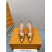 Louis Vuitton Blossom Slingback Pumps 95mm in Gold Leather