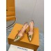 Louis Vuitton Blossom Slingback Pumps 95mm in Gold Leather