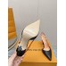 Louis Vuitton Blossom Slingback Pumps 95mm in Black Lambskin