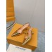 Louis Vuitton Blossom Slingback Pumps 75mm in Gold Leather