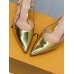 Louis Vuitton Blossom Slingback Pumps 75mm in Gold Leather