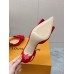 Louis Vuitton Blossom Slingback Pumps 75mm in Red Suede Leather