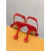 Louis Vuitton Blossom Slingback Pumps 75mm in Red Suede Leather