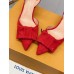 Louis Vuitton Blossom Slingback Pumps 75mm in Red Suede Leather