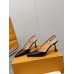 Louis Vuitton Blossom Slingback Pumps 75mm in Black Lambskin