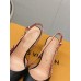 Louis Vuitton Blossom Slingback Pumps 75mm in Black Lambskin