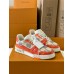 Louis Vuitton Men's LV Trainer Sneakers in Orange Damier Canvas