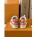Louis Vuitton Men's LV Trainer Sneakers in Orange Damier Canvas