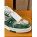 Louis Vuitton Men's LV Trainer Sneakers in Green Damier Canvas