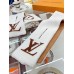 Louis Vuitton White/Brown Shearling Tuffetage Scarf M77055