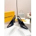 Louis Vuitton Sparkle Slingback Pumps 95mm in Black Leather