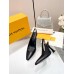Louis Vuitton Sparkle Slingback Pumps 95mm in Black Leather