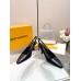 Louis Vuitton Sparkle Slingback Pumps 65mm in Black Leather