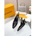 Louis Vuitton Sparkle Slingback Pumps 65mm in Black Leather
