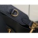 Louis Vuitton Lock and Walk Bag in Black Grained Leather M24006