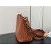 Louis Vuitton Lock and Walk Bag in Brown Grained Leather M24165