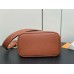 Louis Vuitton Lock and Walk Bag in Brown Grained Leather M24165