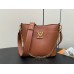 Louis Vuitton Lock and Walk Bag in Brown Grained Leather M24165