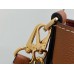 Louis Vuitton Lock and Walk Bag in Brown Grained Leather M24165
