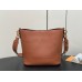 Louis Vuitton Lock and Walk Bag in Brown Grained Leather M24165