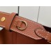 Louis Vuitton Lock and Walk Bag in Brown Grained Leather M24165