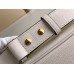 Louis Vuitton Lock and Walk Bag in White Grained Leather M24638