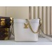 Louis Vuitton Lock and Walk Bag in White Grained Leather M24638