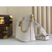 Louis Vuitton Lock and Walk Bag in White Grained Leather M24638